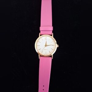 Elegant Women's Pink and Gold Watch